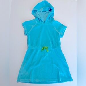 Hanna Anderrson Blue Terry Cloth Toweling Shirt Dress Size 5